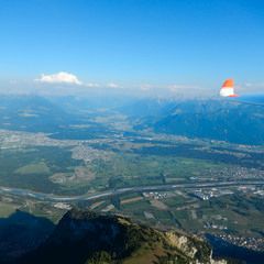 Flugwegposition um 16:39:28: Aufgenommen in der Nähe von Rheintal, Schweiz in 1823 Meter